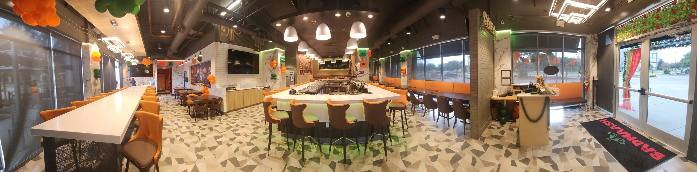 The bar and dining room at Bindaas Richardson