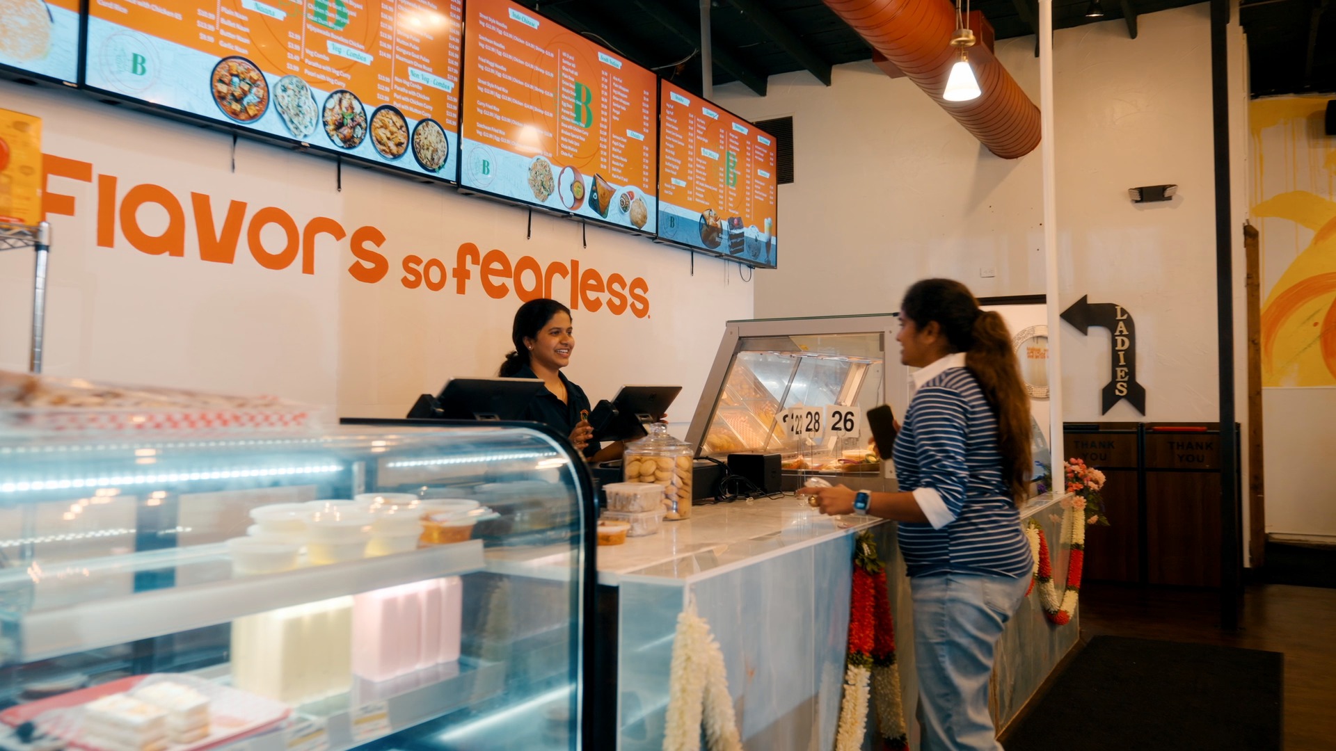 Order counter at Bindaas Denton