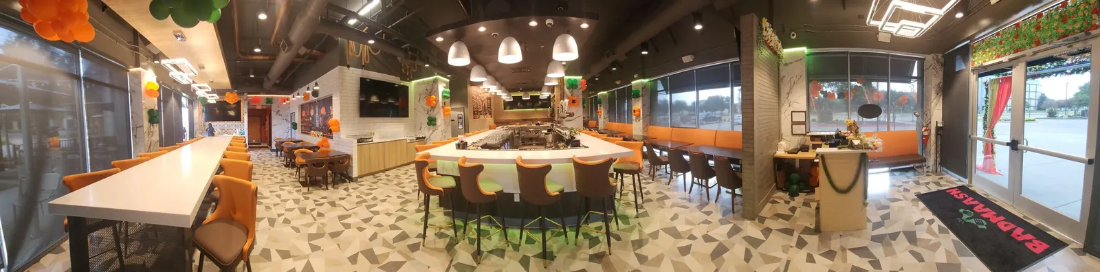 Dining room at Bindaas Richardson where the biryani is served